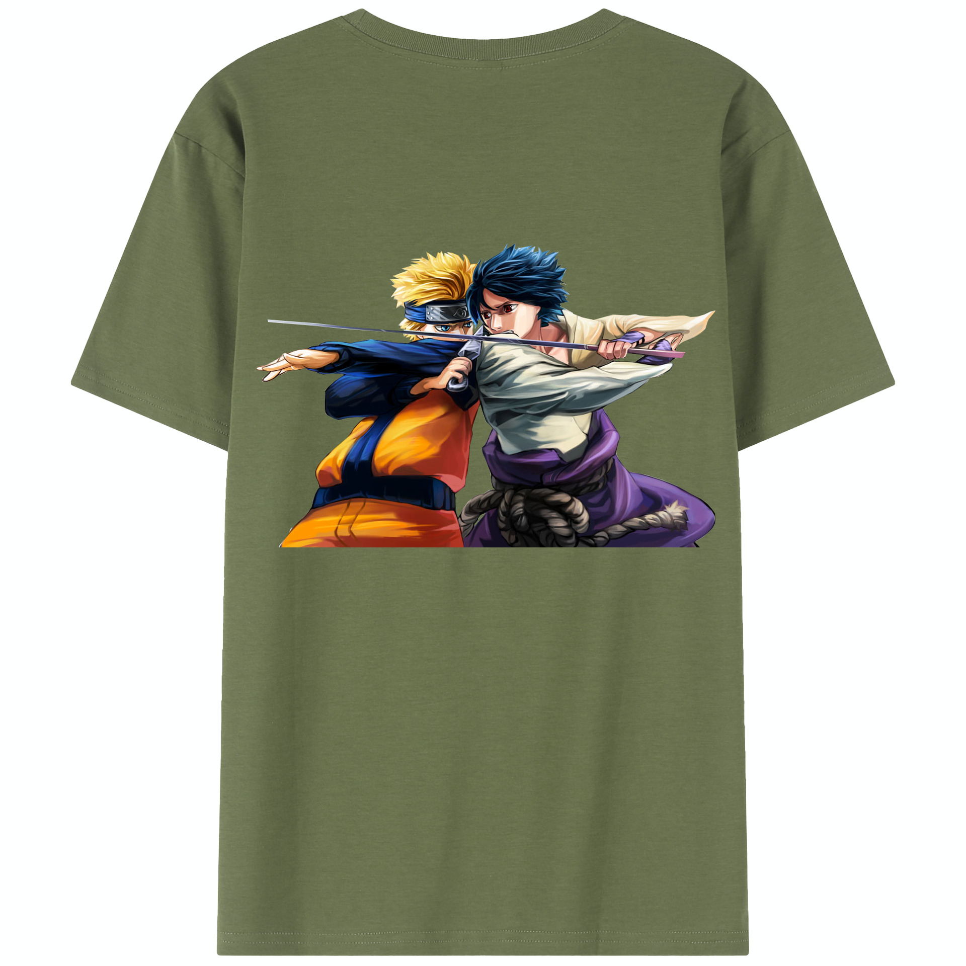 （画像用） NARUTO -ナルト- うずまき ナルト Uzumaki Naruto 綿100％半袖Tシャツ（背面プリント）